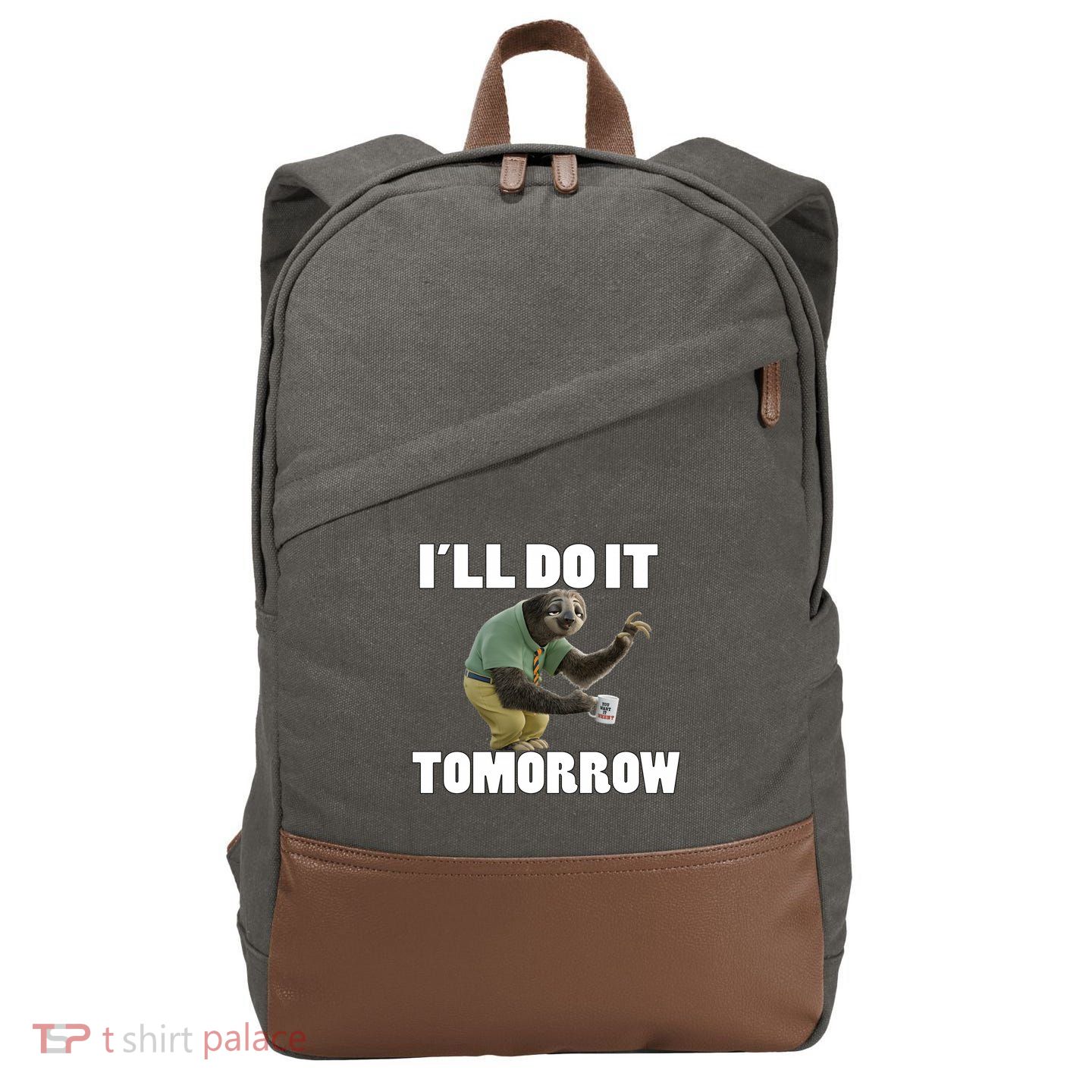 I´ll Do It Tomorrow Sloth Lover Sloths Animal Cotton Canvas Backpack