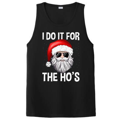 I Do It For The Ho's Funny Inappropriate Christmas Santa PosiCharge Competitor Tank