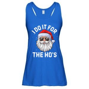 I Do It For The HoS Funny Inappropriate Christmas Santa Gift Ladies Essential Flowy Tank