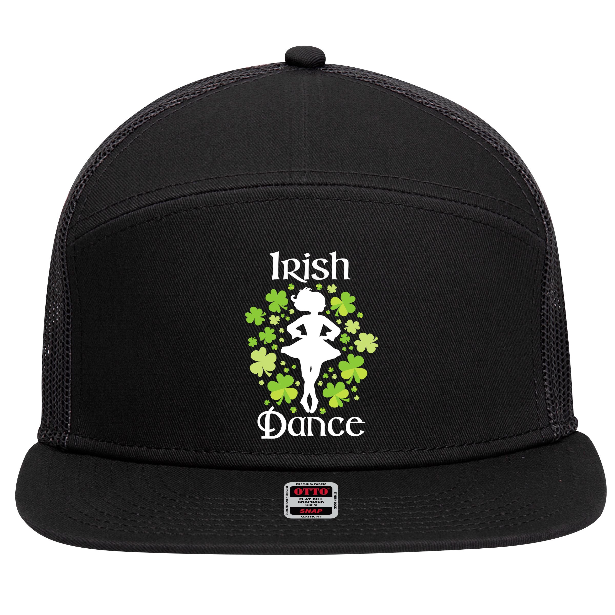 Irish Dance - Irish Dancer Ceili Reel Dance 7 Panel Mesh Trucker Snapback Hat