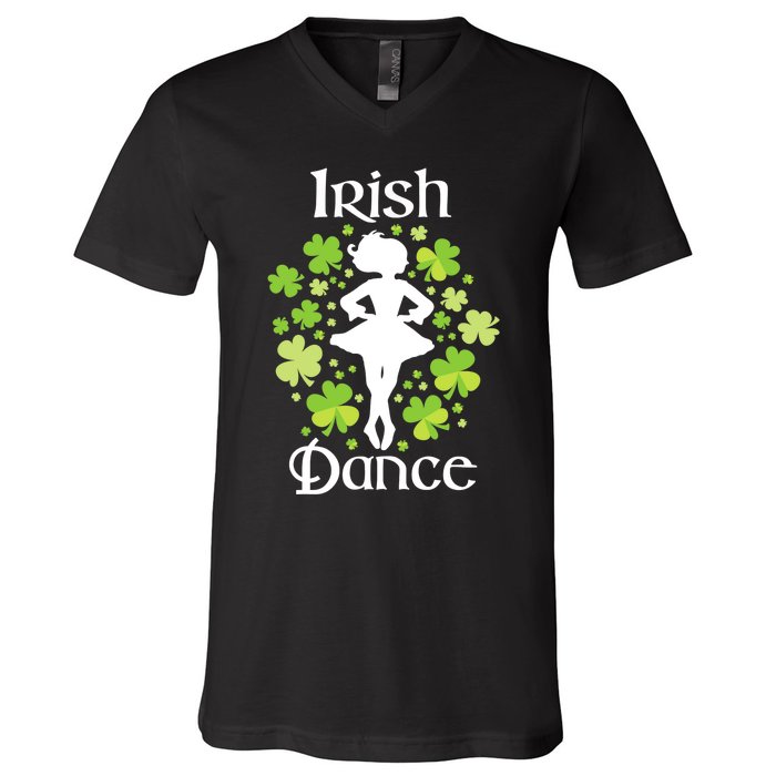 Irish Dance - Irish Dancer Ceili Reel Dance V-Neck T-Shirt