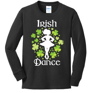 Irish Dance - Irish Dancer Ceili Reel Dance Kids Long Sleeve Shirt