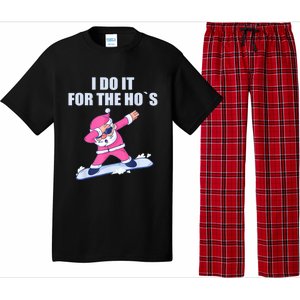 I Do It For The Hos Christmas Dabbing Santa Xmas Gift Pajama Set