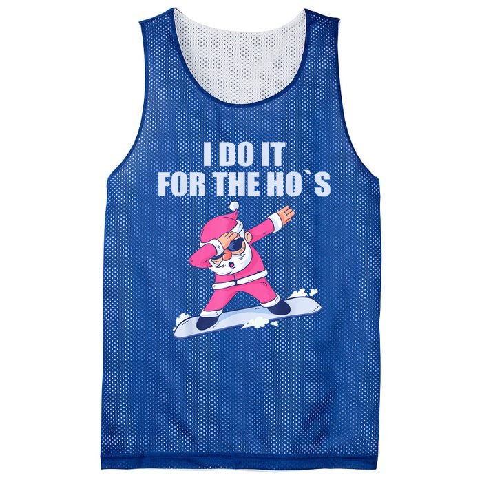 I Do It For The Hos Christmas Dabbing Santa Xmas Gift Mesh Reversible Basketball Jersey Tank