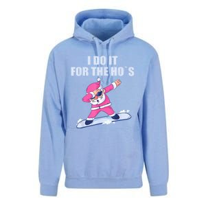 I Do It For The Hos Christmas Dabbing Santa Xmas Gift Unisex Surf Hoodie