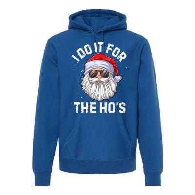 I Do It For The HoS Funny Inappropriate Christmas Santa Gift Premium Hoodie