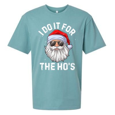 I Do It For The HoS Funny Inappropriate Christmas Santa Gift Sueded Cloud Jersey T-Shirt