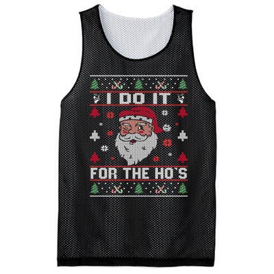 I Do It For The HoS Rude Offensive Christmas Santa Sweater Sweatshirt Mesh Reversible Basketball Jersey Tank