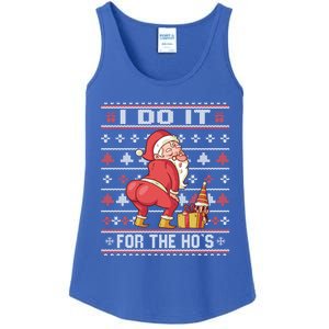 I Do It For The HoS Twerking Santa Rude Christmas Meaningful Gift Ladies Essential Tank