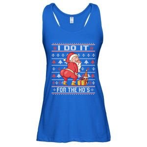 I Do It For The HoS Twerking Santa Rude Christmas Meaningful Gift Ladies Essential Flowy Tank