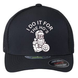 I Do It For The HoS Funny Santa Christmas Bodybuilding Cool Gift Flexfit Unipanel Trucker Cap