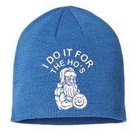 I Do It For The HoS Funny Santa Christmas Bodybuilding Cool Gift Sustainable Beanie