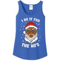 I Do It For The Hos Christmas African American Santa Black Gift Ladies Essential Tank