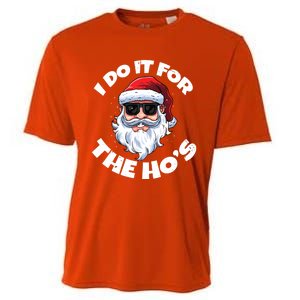 I Do It For The HoS Inappropriate Christmas Santa Claus Gift Cooling Performance Crew T-Shirt