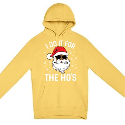 I Do It For The HoS African American Santa Black Christmas Cute Gift Premium Pullover Hoodie