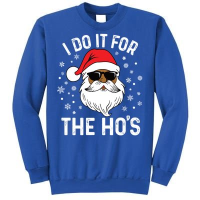 I Do It For The HoS African American Santa Black Christmas Cute Gift Sweatshirt