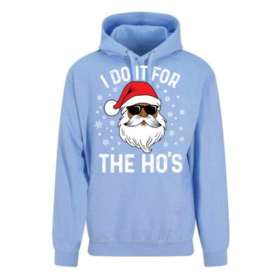 I Do It For The HoS African American Santa Black Christmas Cute Gift Unisex Surf Hoodie