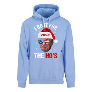 I Do It For The HoS Funny Christmas Santa Trump 2024 Xmas Cute Gift Unisex Surf Hoodie