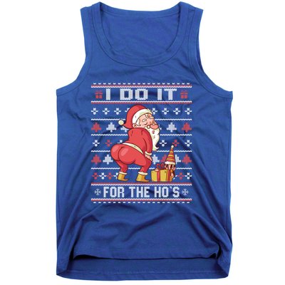 I Do It For The Hos Twerking Santa Rude Christmas Sweater Gift Tank Top