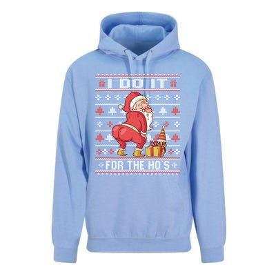 I Do It For The Hos Twerking Santa Rude Christmas Sweater Gift Unisex Surf Hoodie