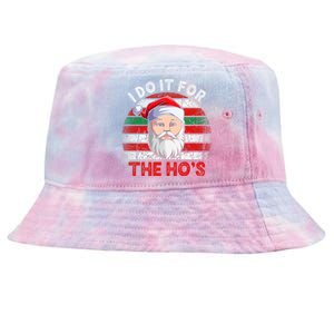 I Do It For The Ho’S Santa Inappropriate Christmas Cute Gift Tie-Dyed Bucket Hat