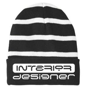 Interior Designer Interior Design Architecture Striped Beanie with Solid Band