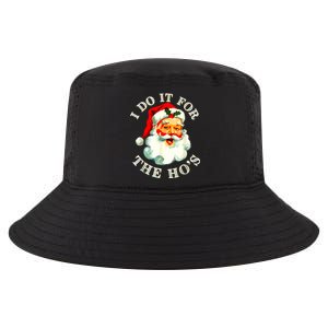 I Do It For The Hos Funny Inappropriate Christmas Santa Face Cool Comfort Performance Bucket Hat