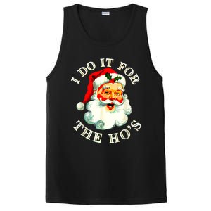 I Do It For The Hos Funny Inappropriate Christmas Santa Face PosiCharge Competitor Tank