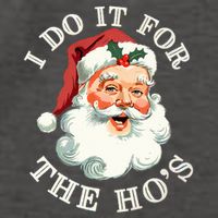 I Do It For The Hos Funny Inappropriate Christmas Santa Face Vector Backpack