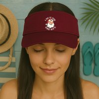 I Do It For The Hos Funny Inappropriate Christmas Santa Face Visor