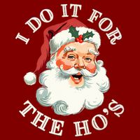I Do It For The Hos Funny Inappropriate Christmas Santa Face Visor