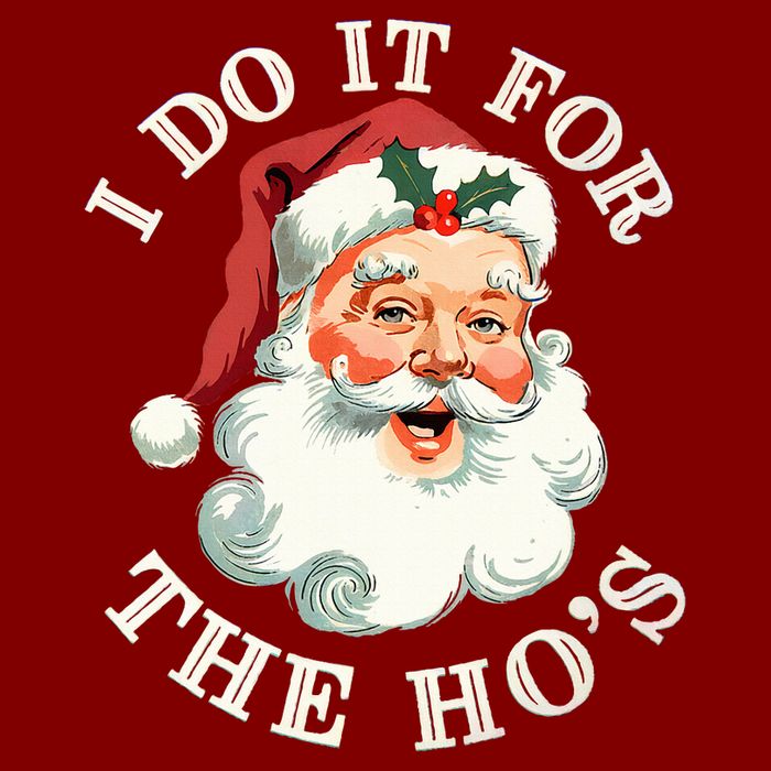 I Do It For The Hos Funny Inappropriate Christmas Santa Face Visor