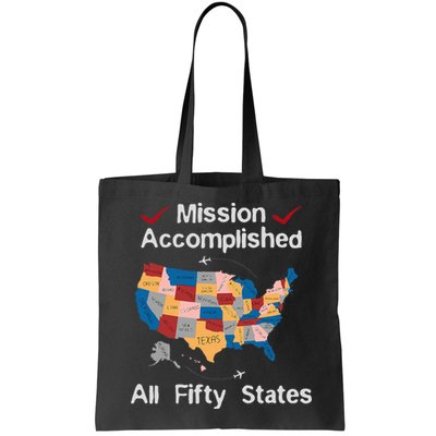 I Did It! Visit All 50 Usa States Design Road Trip Vacation Bag