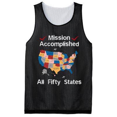 I Did It! Visit All 50 Usa States Design Road Trip Vacation Mesh Reversible Basketball Jersey Tank