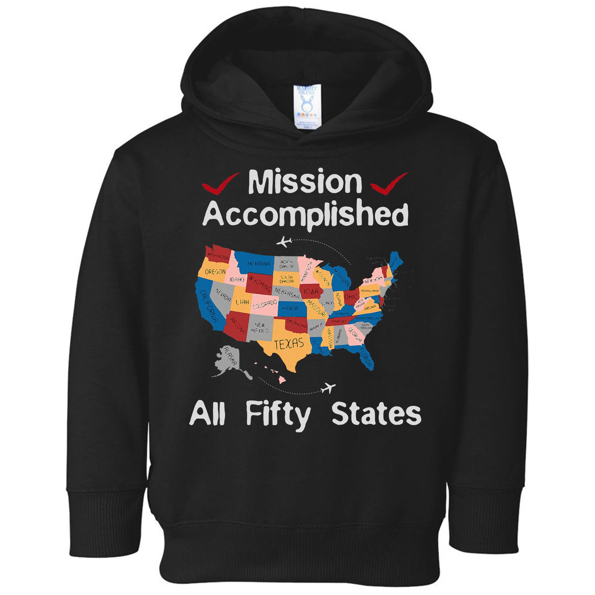 I Did It! Visit All 50 Usa States Design Road Trip Vacation Toddler Hoodie