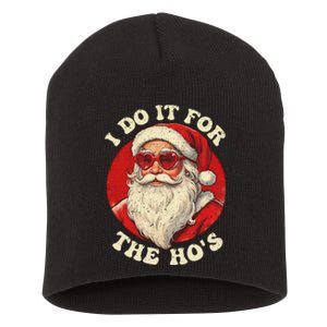 I Do It For The Hos Funny Santa Quotes I Do it For The Hos  Short Acrylic Beanie