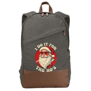 I Do It For The Hos Funny Santa Quotes I Do it For The Hos  Cotton Canvas Backpack