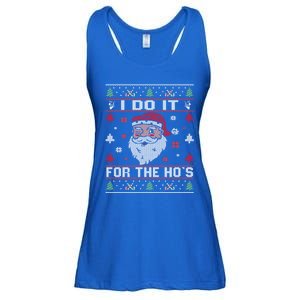 I Do It For The HoS Rude Offensive Christmas Santa Gift Ladies Essential Flowy Tank