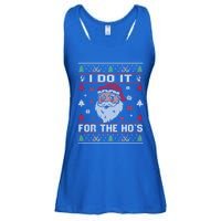 I Do It For The HoS Rude Offensive Christmas Santa Gift Ladies Essential Flowy Tank