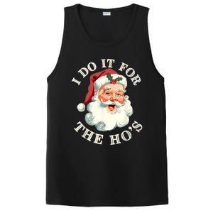 I Do It For The Hos Funny Inappropriate Christmas Santa Face PosiCharge Competitor Tank