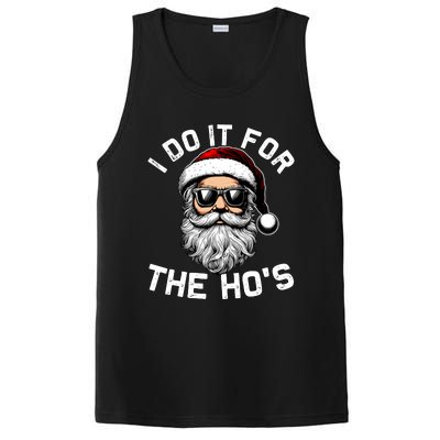 I Do It For The Hos Inappropriate Christmas Funny Santa Face PosiCharge Competitor Tank