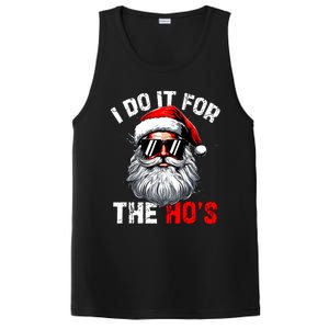 I Do It For The Hos Inappropriate Christmas Funny Santa Face PosiCharge Competitor Tank