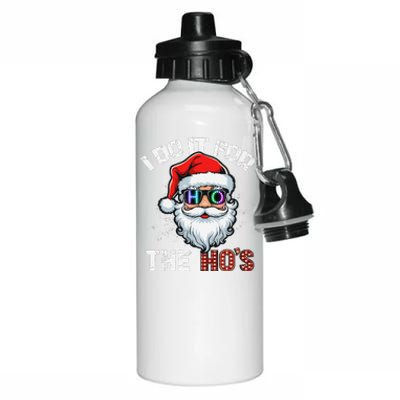 I Do It For The Hos Funny Inappropriate Christmas Santa Led Aluminum Water Bottle