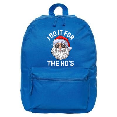 I Do It For The Hos Funny Inappropriate Christmas Santa Gift 16 in Basic Backpack