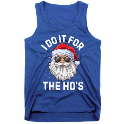 I Do It For The Hos Funny Inappropriate Christmas Santa Gift Tank Top
