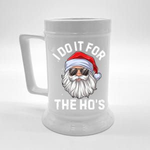 I Do It For The Hos Funny Inappropriate Christmas Santa Gift Beer Stein