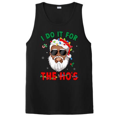 I Do It For The Hos African American Santa Black Xmas Pjs PosiCharge Competitor Tank