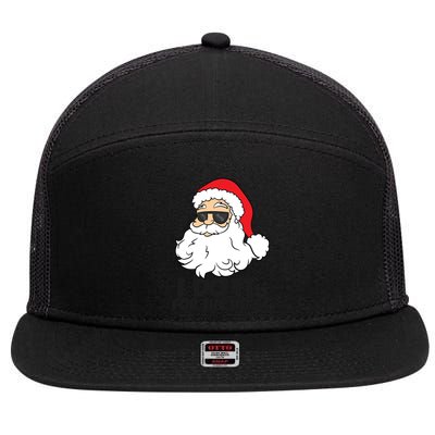 I Do It For The Hos Christmas Santa Meaningful Gift 7 Panel Mesh Trucker Snapback Hat