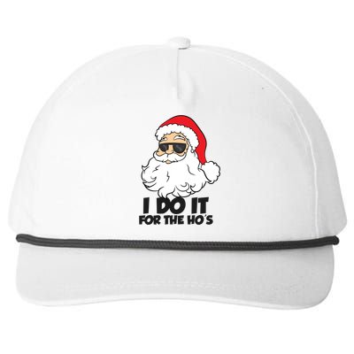 I Do It For The Hos Christmas Santa Meaningful Gift Snapback Five-Panel Rope Hat