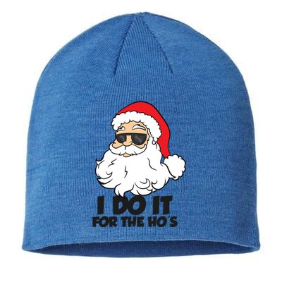 I Do It For The Hos Christmas Santa Meaningful Gift Sustainable Beanie